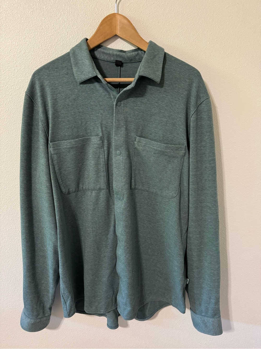 Lululemon Soft Knit Overshirt Heathered Smoked Spruce Green Long Sleeve X-Large